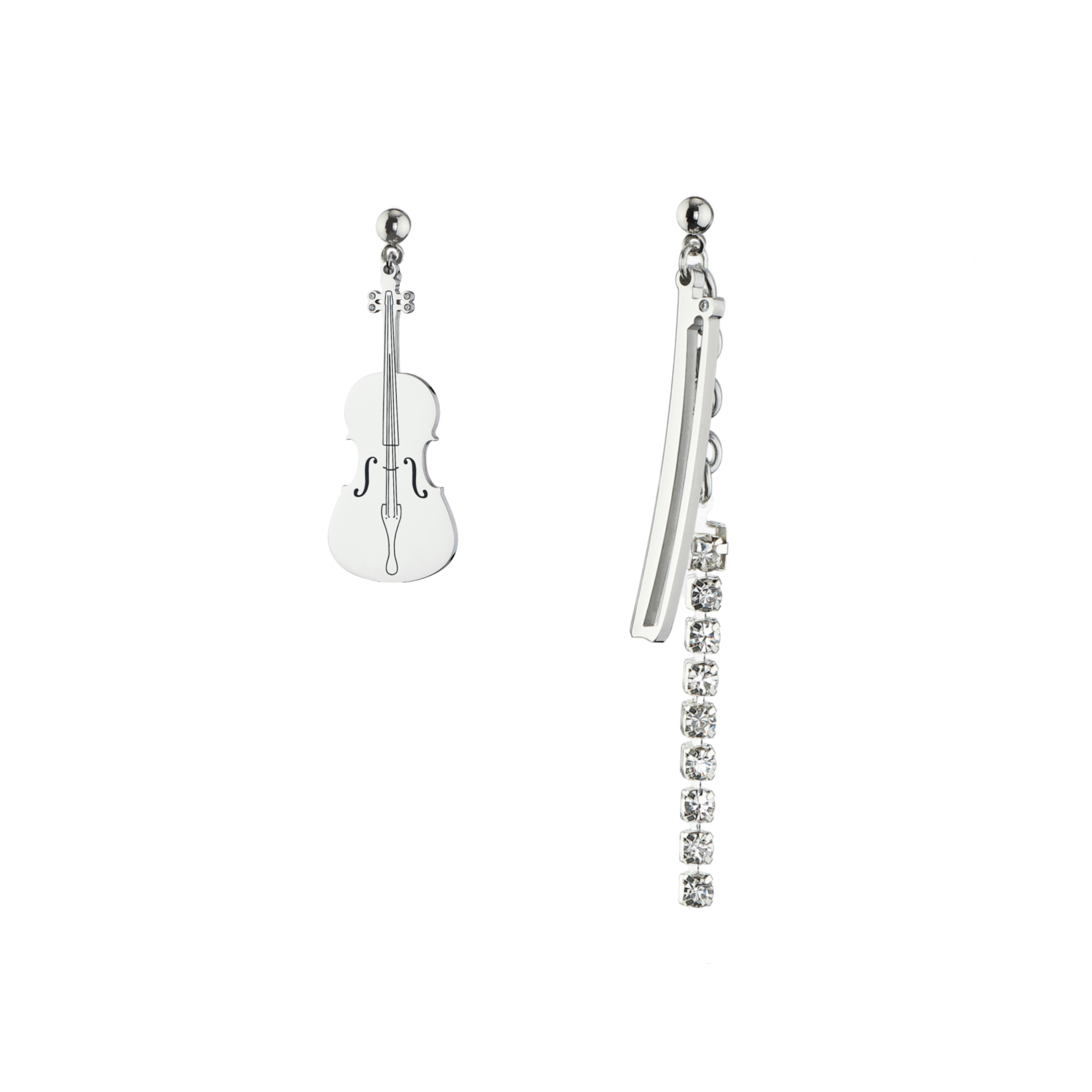Violin/Cello & Bow Mismatched Earrings