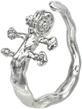 Sculptural Violin Scroll Sterling Silver Ring