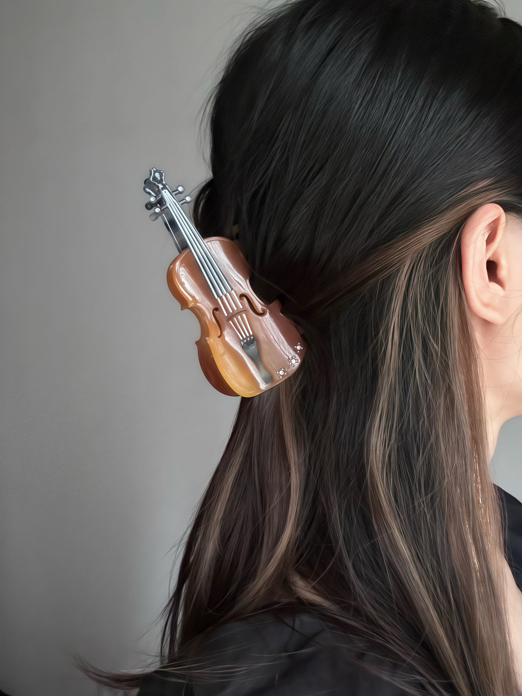 Amber Violin/Cello Claw Clip