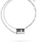 Three-Line Piano Staff Necklace