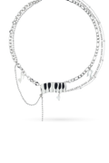 Five-Line Piano Staff Necklace