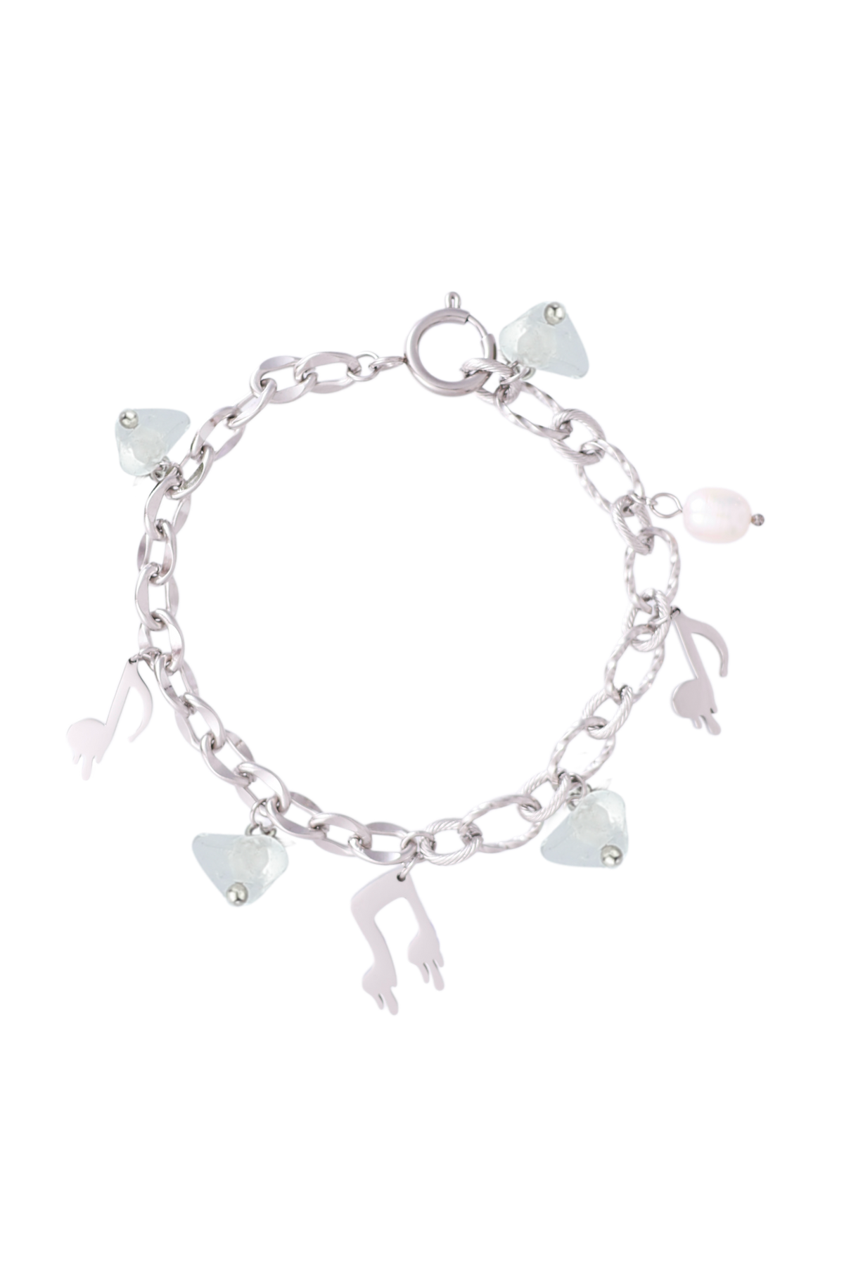 Ivory-White Music Note Bracelet