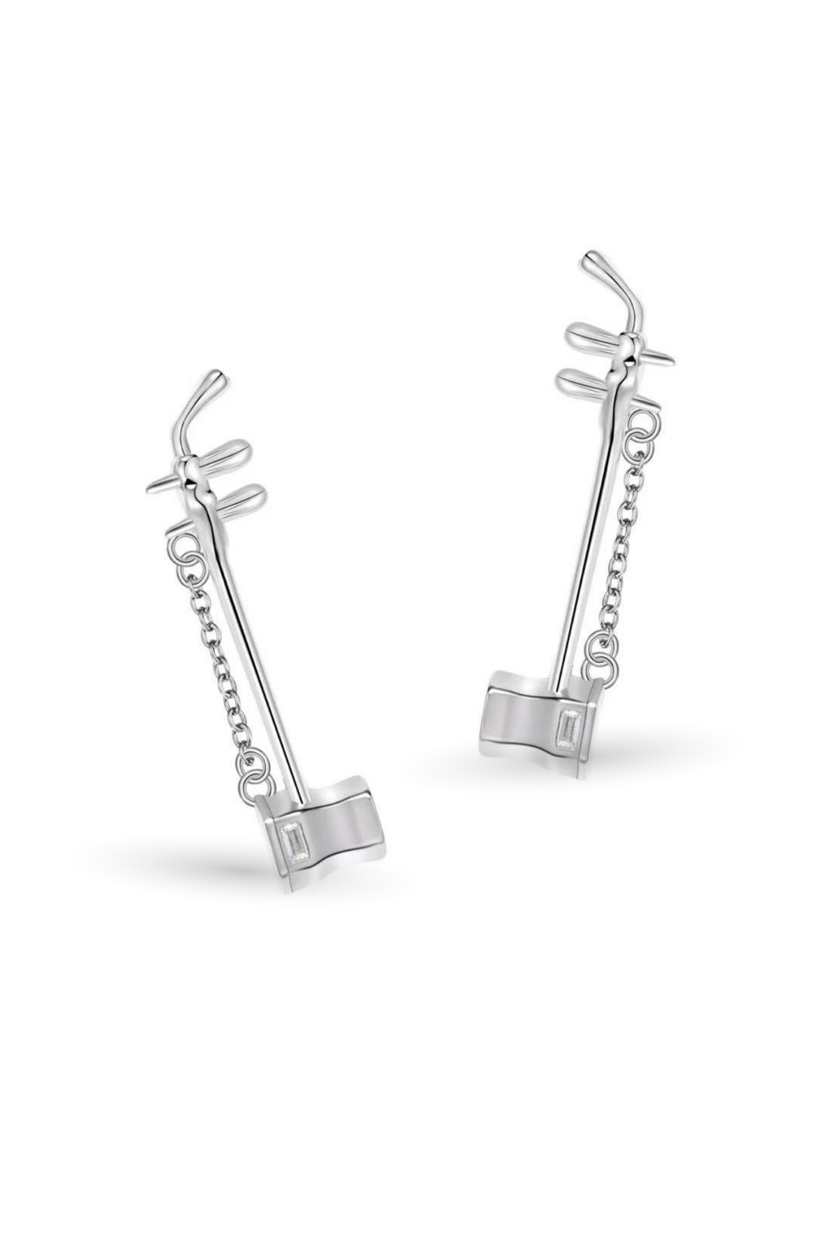 Sterling Silver Erhu Earrings