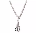 Cow-Print Electric Guitar Necklace