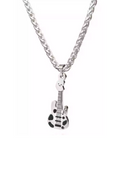 Cow-Print Electric Guitar Necklace