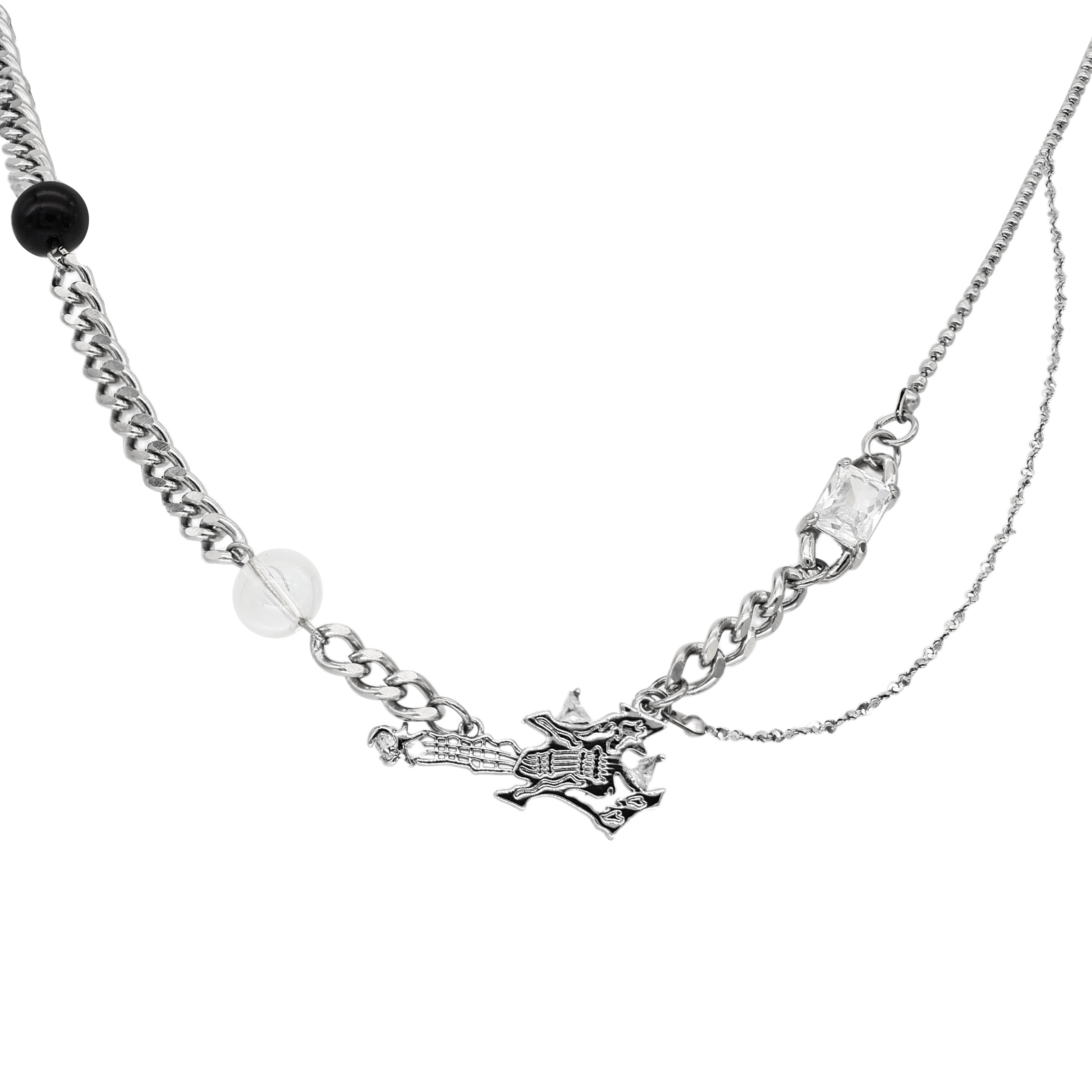 Crystal Web Bass Necklace