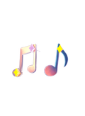 Iridescent Music Note Pick Earrings